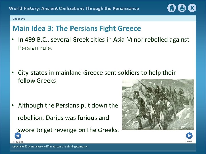 World History: Ancient Civilizations Through the Renaissance Chapter 9 Main Idea 3: The Persians