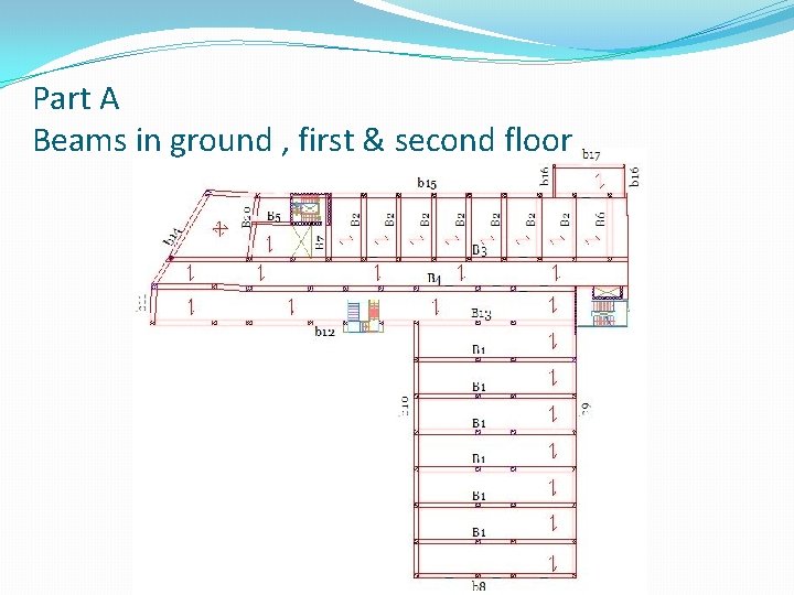 Part A Beams in ground , first & second floor 