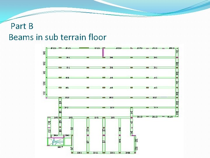 Part B Beams in sub terrain floor 