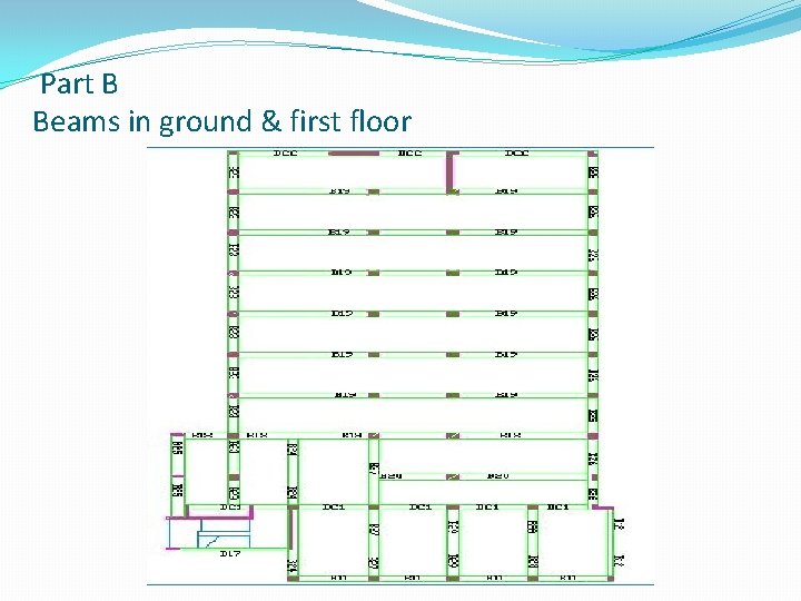 Part B Beams in ground & first floor 