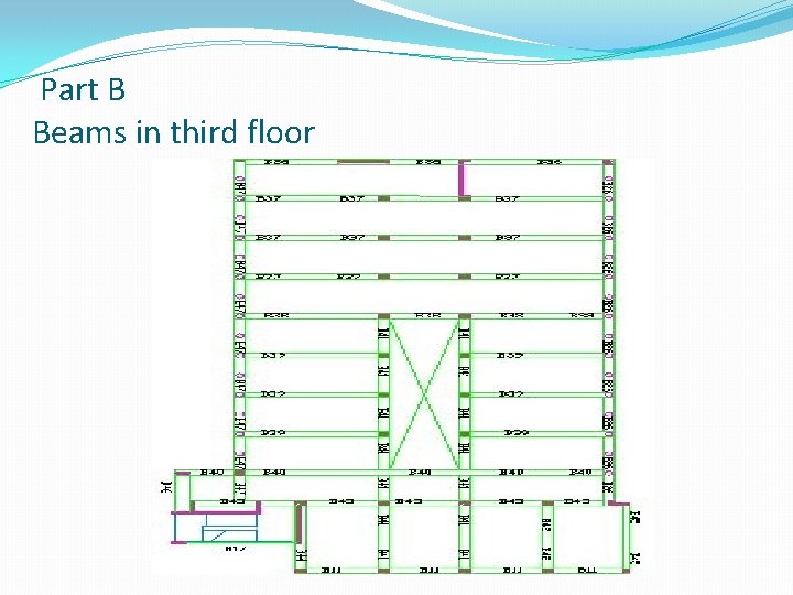 Part B Beams in third floor 