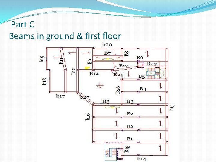 Part C Beams in ground & first floor 