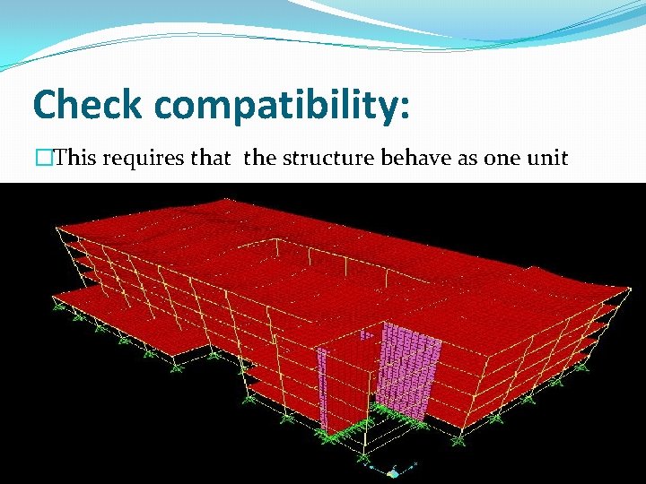 Check compatibility: �This requires that the structure behave as one unit 