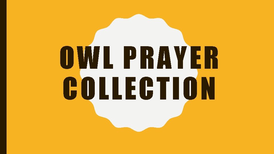 OWL PRAYER COLLECTION 