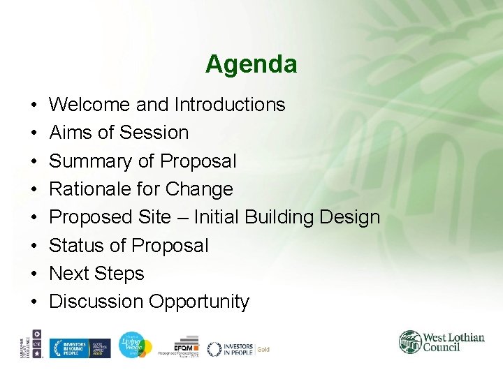 Agenda • • Welcome and Introductions Aims of Session Summary of Proposal Rationale for Agenda • • Welcome and Introductions Aims of Session Summary of Proposal Rationale for