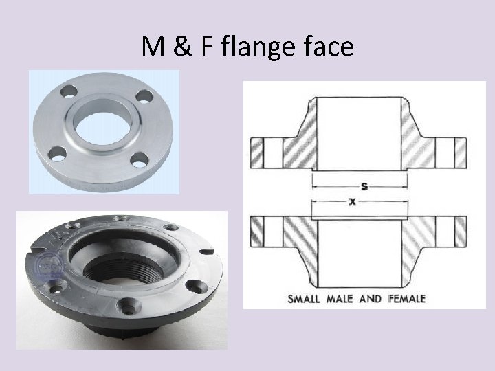 M & F flange face M & F flange face