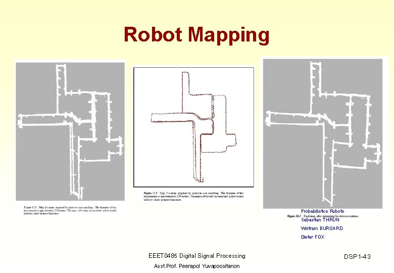 Robot Mapping Probabilistics Robots Sebastian THRUN Wolfram BURGARD Dieter FOX EEET 0485 Digital Signal