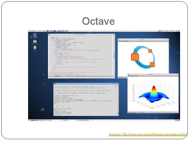 Octave Sourece: http: //www. gnu. org/software/octave/about. html 