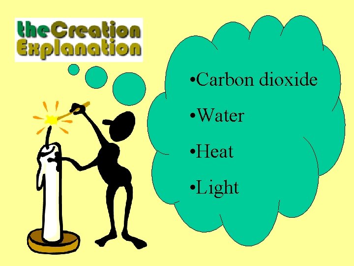  • Carbon dioxide • Water • Heat • Light 