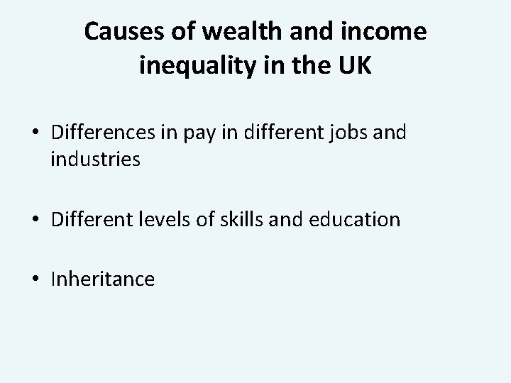 Causes of wealth and income inequality in the UK • Differences in pay in