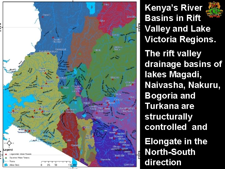 Kenya’s River Basins in Rift Valley and Lake Victoria Regions. The rift valley drainage