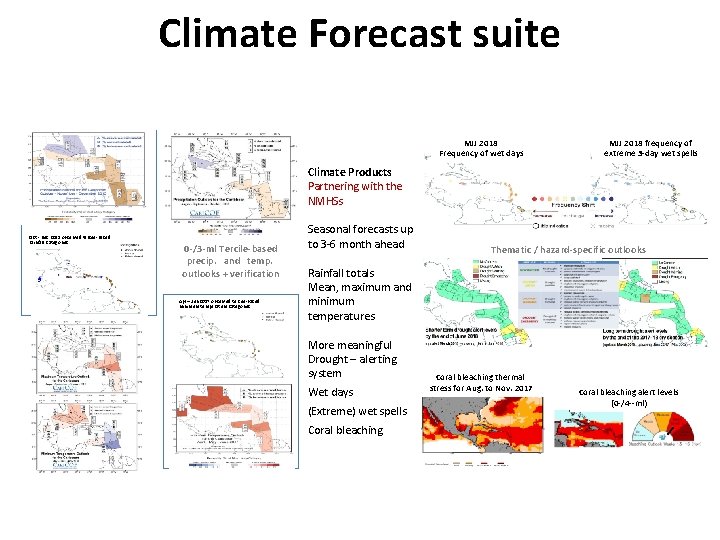 Climate Forecast suite MJJ 2018 Frequency of wet days MJJ 2018 frequency of extreme