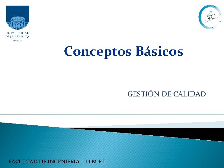 Conceptos Básicos GESTIÓN DE CALIDAD FACULTAD DE INGENIERÍA – I. I. M. P. I.