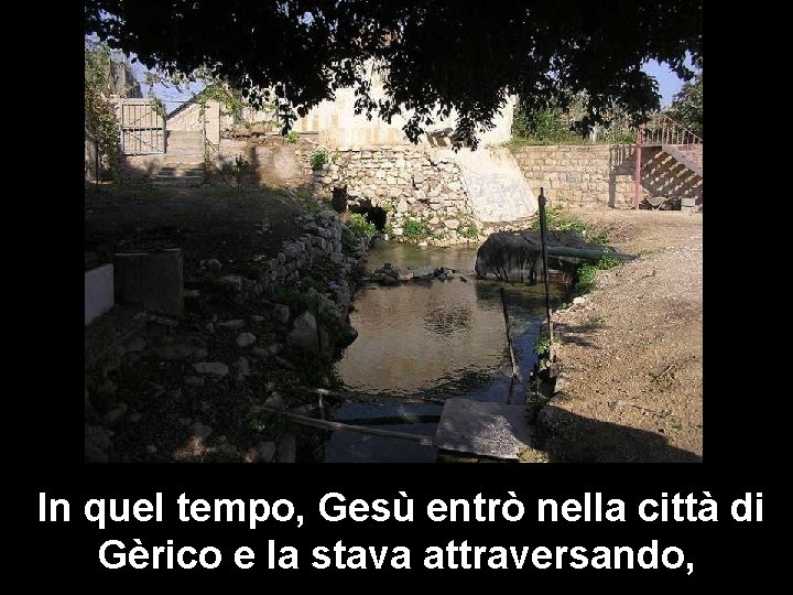 In quel tempo, Gesù entrò nella città di Gèrico e la stava attraversando, 