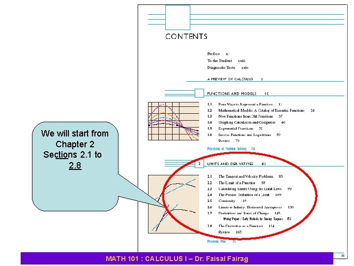 We will start from Chapter 2 Sections 2