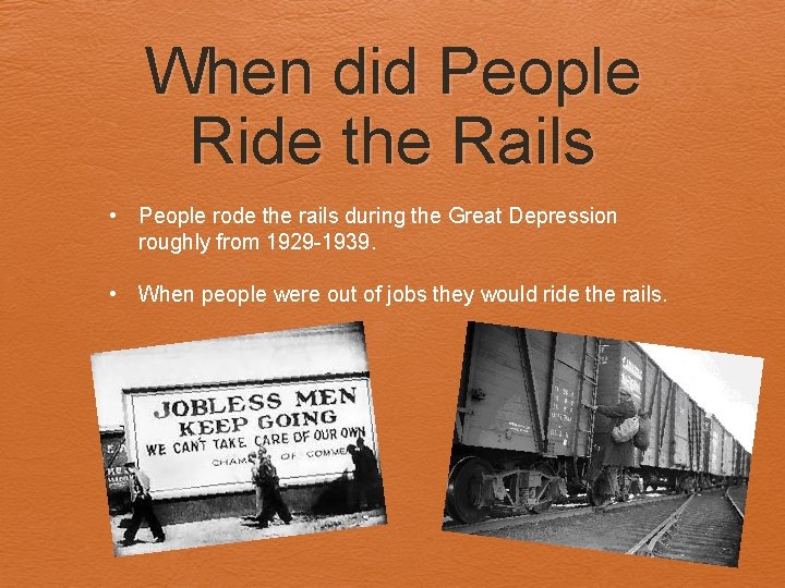 Riding The Rails By Kevin Nogueira What was
