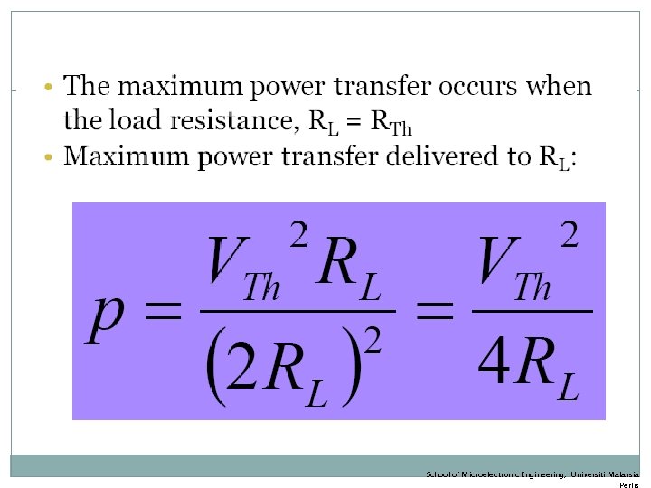 School of Microelectronic Engineering, Universiti Malaysia 
