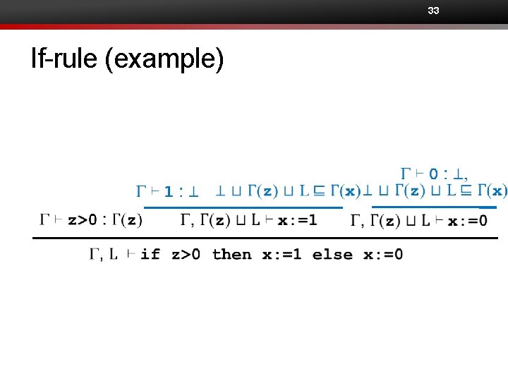 33 If-rule (example) 