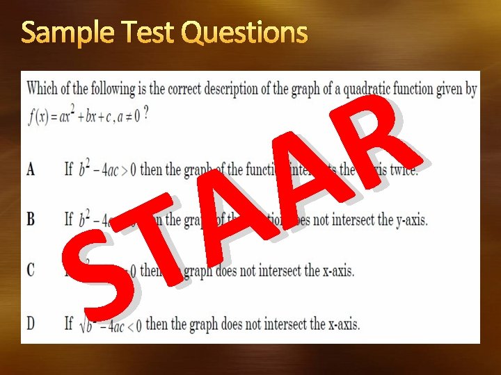 Sample Test Questions R A A T S 