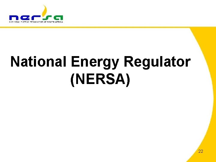 National Energy Regulator (NERSA) 22 