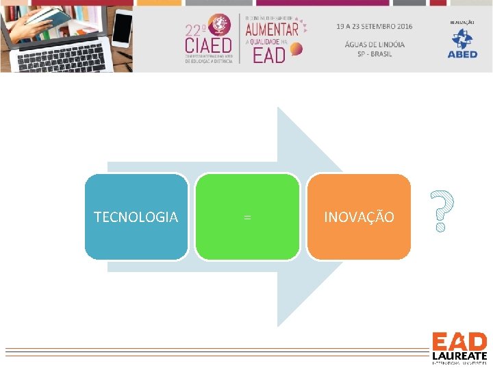 TECNOLOGIA = INOVAÇÃO 