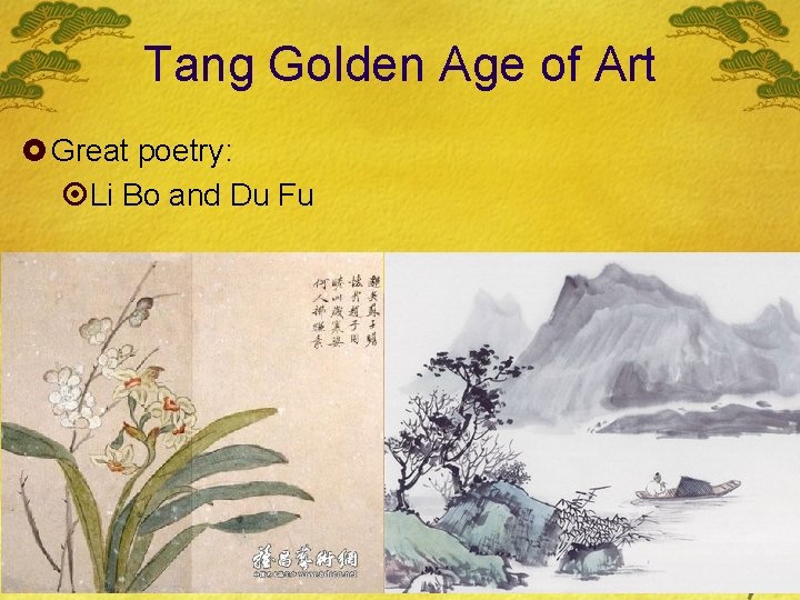 Tang Golden Age of Art £ Great poetry: ¤Li Bo and Du Fu 