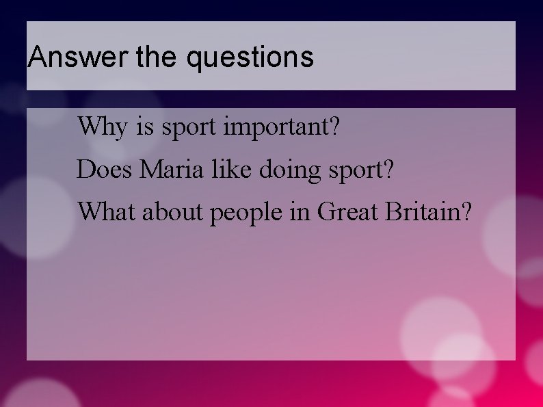 The importance of sport in our lives Sport