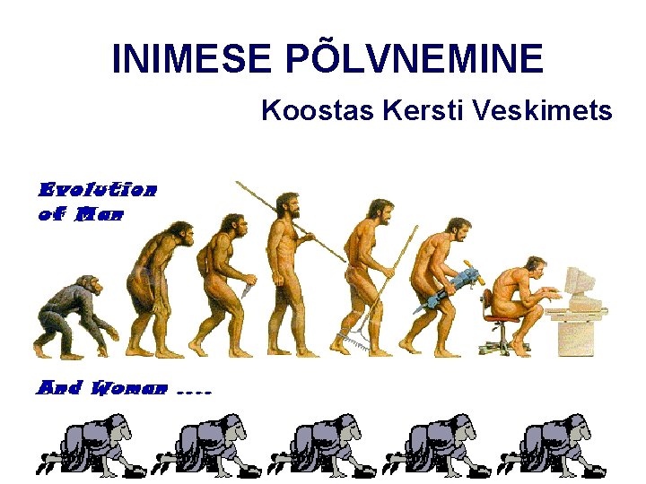 INIMESE PÕLVNEMINE Koostas Kersti Veskimets 