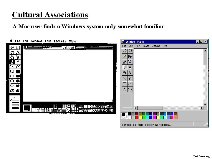 Cultural Associations A Mac user finds a Windows system only somewhat familiar Saul Greenberg Cultural Associations A Mac user finds a Windows system only somewhat familiar Saul Greenberg