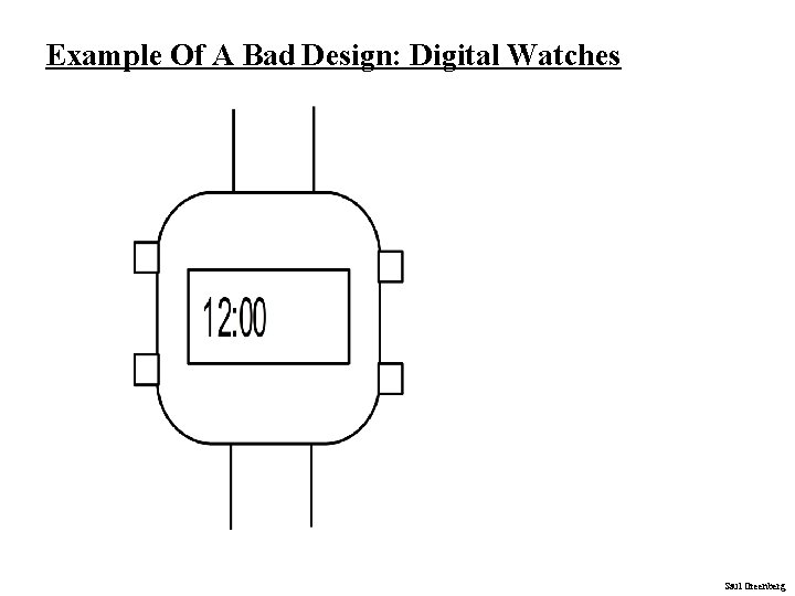 Example Of A Bad Design: Digital Watches Saul Greenberg Example Of A Bad Design: Digital Watches Saul Greenberg