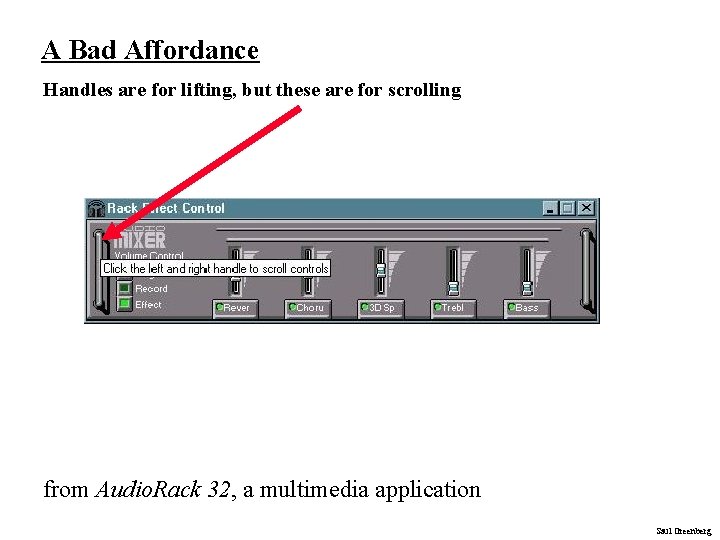 A Bad Affordance Handles are for lifting, but these are for scrolling from Audio. A Bad Affordance Handles are for lifting, but these are for scrolling from Audio.