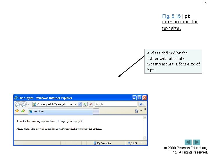 55 Fig. 5. 15 | pt measurement for text size. A class defined by