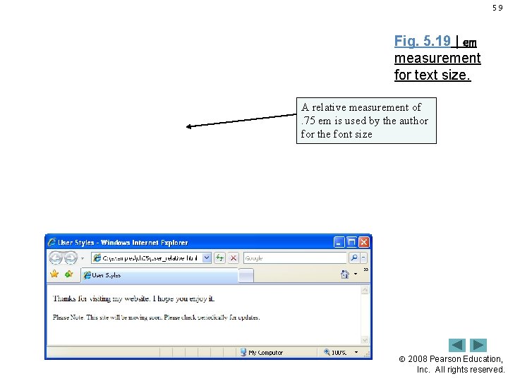 59 Fig. 5. 19 | em measurement for text size. A relative measurement of.