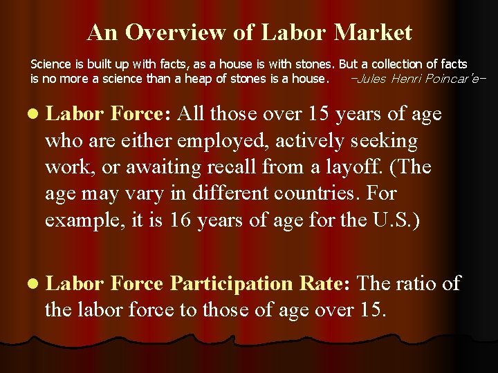 An Overview of Labor Market Science is built up with facts, as a house