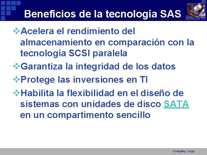 Beneficios de la tecnología SAS v. Acelera el rendimiento del almacenamiento en comparación con