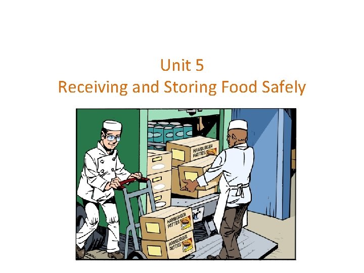 Unit 5 Receiving and Storing Food Safely 