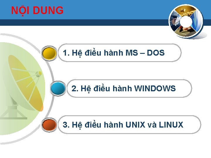 NỘI DUNG 1. Hệ điều hành MS – DOS 2. Hệ điều hành WINDOWS