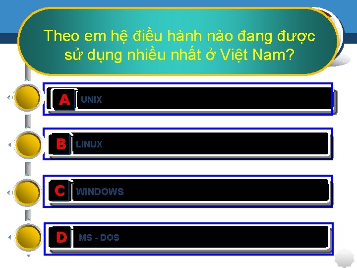 Theo em hệ điều hành nào đang được sử dụng nhiều nhất ở Việt