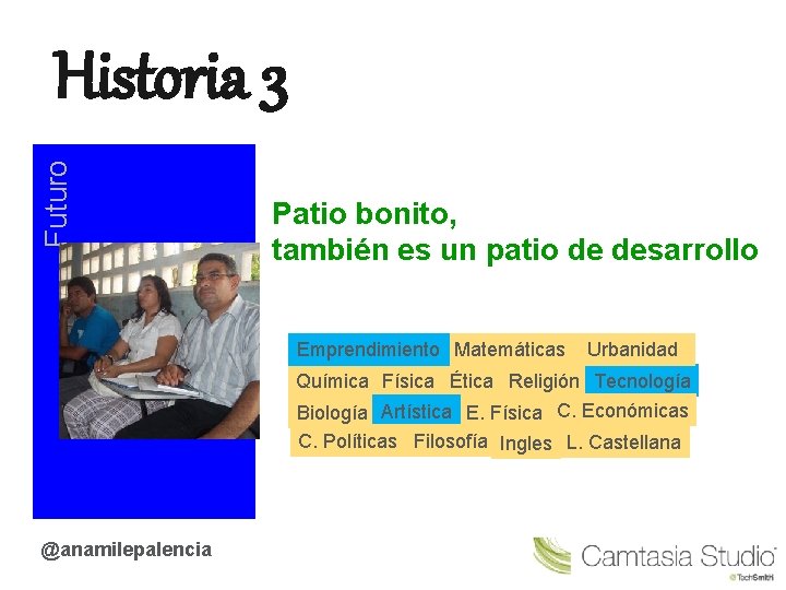 Futuro Historia 3 Patio bonito, también es un patio de desarrollo Emprendimiento Matemáticas Urbanidad