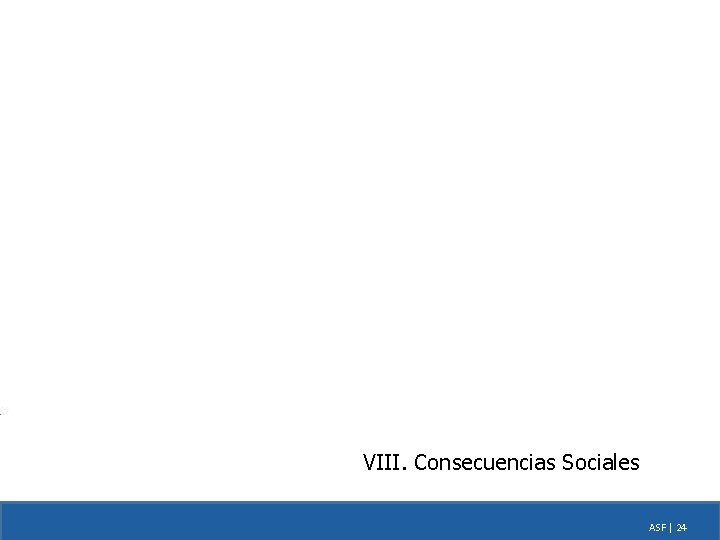 VIII. Consecuencias Sociales ASF | 24 