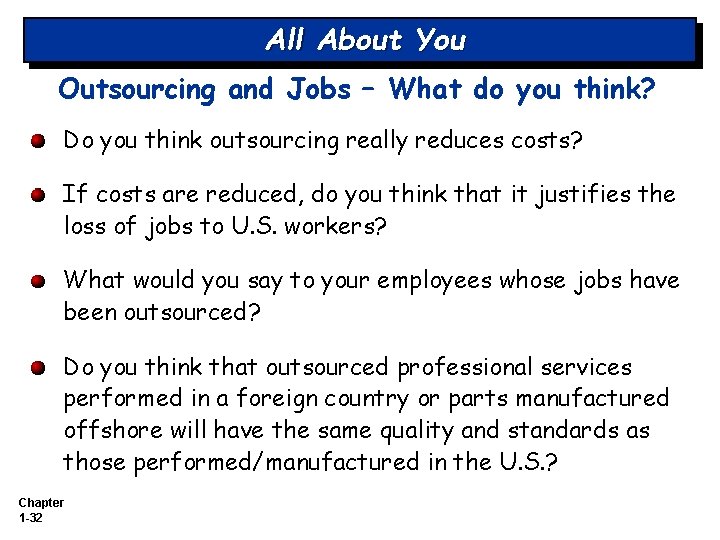 All About You Outsourcing and Jobs – What do you think? Do you think