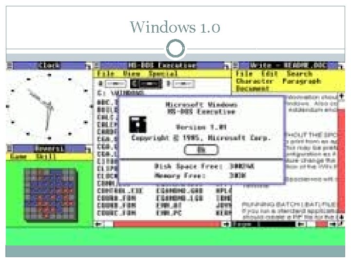 Windows 1. 0 