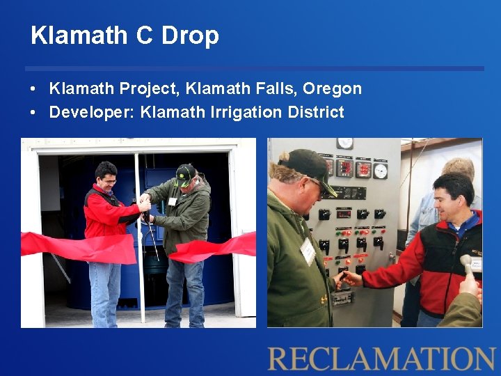 Klamath C Drop • Klamath Project, Klamath Falls, Oregon • Developer: Klamath Irrigation District