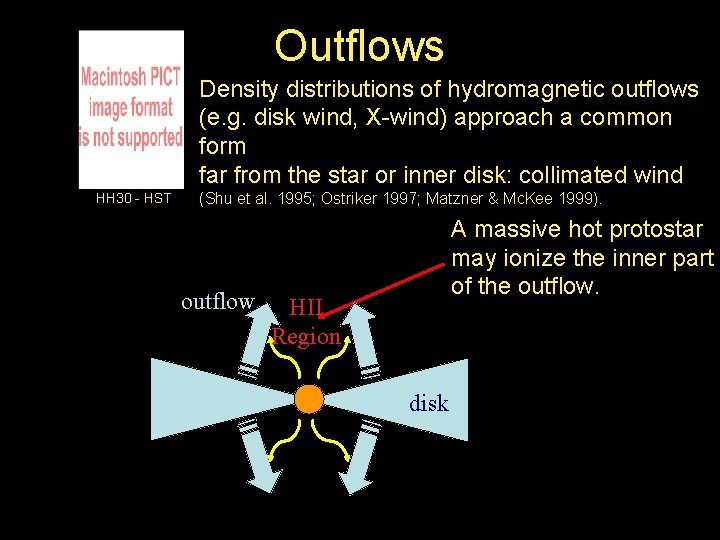 Outflows Density distributions of hydromagnetic outflows (e. g. disk wind, X-wind) approach a common