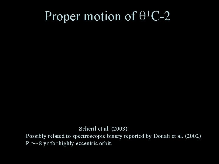 Proper motion of 1 C-2 Schertl et al. (2003) Possibly related to spectroscopic binary