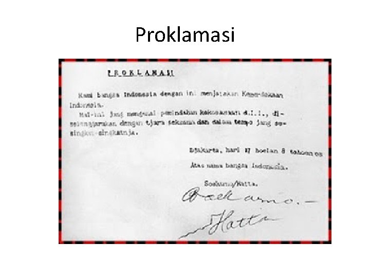 Proklamasi 