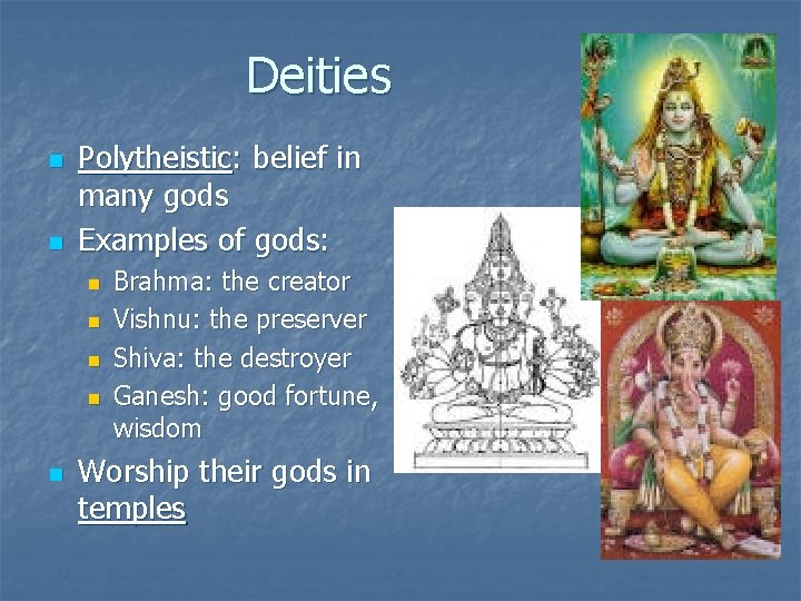 Hinduism The Om written in Sanskrit represents Brahman