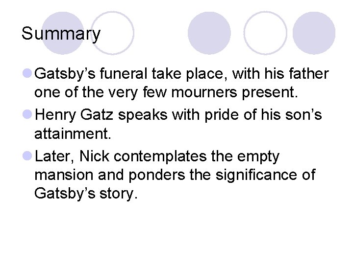 The Great Gatsby Chapter Nine Summary l Gatsbys