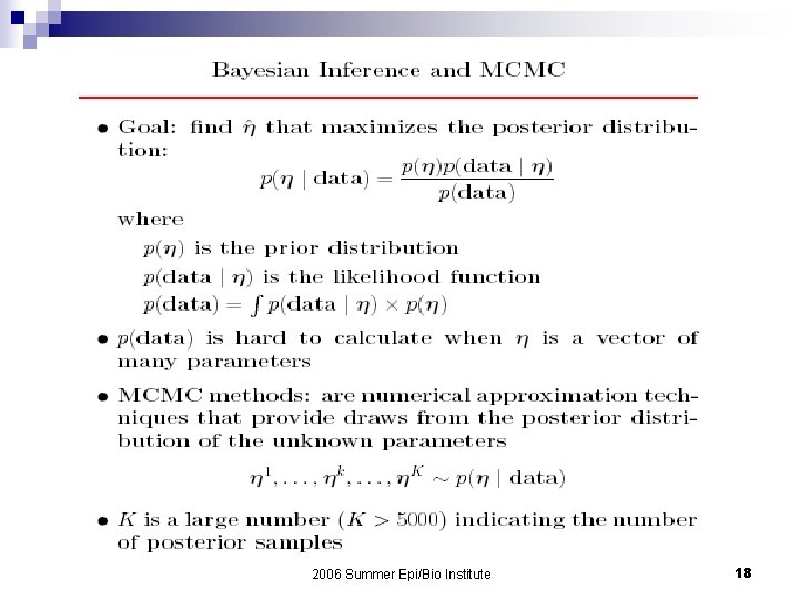 2006 Summer Epi/Bio Institute 18 