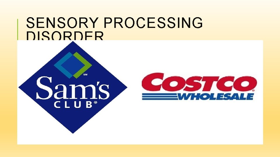 SENSORY PROCESSING DISORDER “Sam’s Club on Drugs” 